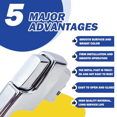 GEATaaT Pair of Outside Chrome Door Handles Fit for 1967-1972 Chevrolet C10 C20 C30 K20 K30 Pickup Suburban GMC C15 C25 C35 K15 K25 Pickup Replace# 3927895 3927899 - Image 4