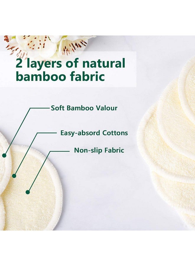 ASPACES 20 Packs Organic Reusable Makeup Remover Pads, Washable Bamboo Cotton Rounds for All Skin Types with Cotton Laundry Bag - Image 3