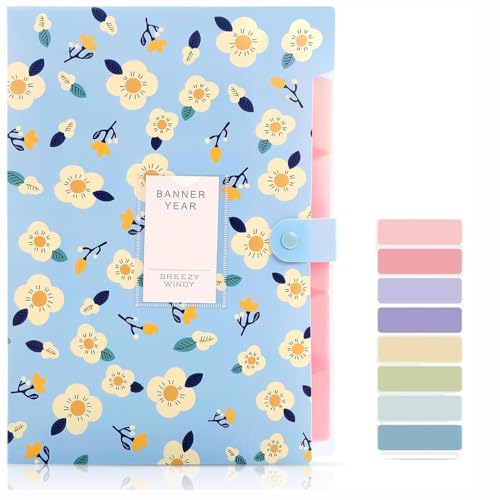 Wynhard File Folders for Documents A4 Cute Expanding File Folder Paper Documents File Folder Document Organizer File Accordion File Folders Certificate File Holder Office File Folder Organiser School - Image 1