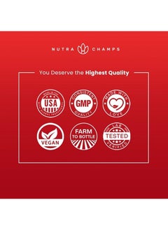 NutraChamps Korean Red Panax Ginseng Capsules | Extra Strength Ginsenosides for Energy, Focus, Performance, Vitality & Immune Support | Korean Red Ginseng Root Extract Powder Supplement | Vegan Pills  - Image 5