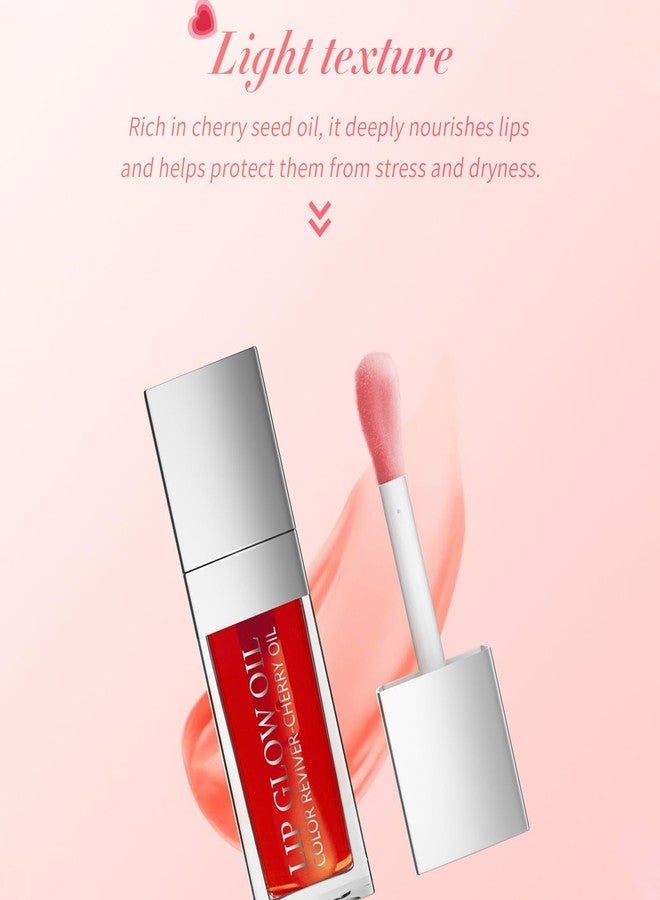Loobexery 3 Color Plumping Lip Oil, 3-IN-1 Hydrating Lip Gloss Tinted Lip Balm Transparent Toot Lip Oil, Big Brush Head Glitter Shine Long Lasting Moisturizing Lip Glow Oil Nourishing Non-sticky (A#) - Image 3