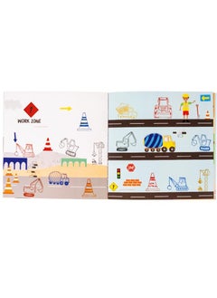 Floss & Rock Floss & Rock Construction Stamper Set - Kids Creative Activity Kit includes Wooden shaped stamper, Ink Pads and Color Booklet  - Image 3