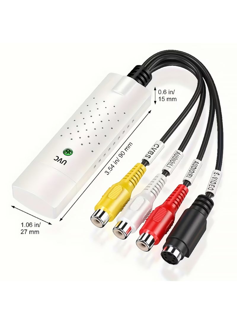 X-level USB Audio Video Converter, VHS to Digital Converter, Video Capture Card Digitize from Analog Video VCR VHS DVD, for Windows 7 8 10 Television Accessories (White) - Image 3