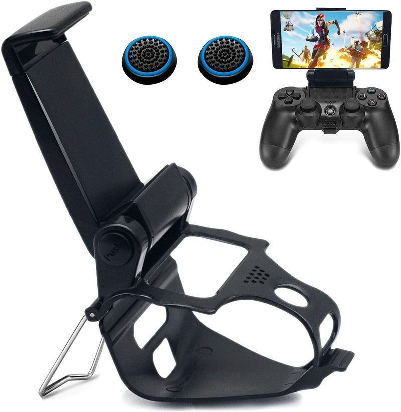 MAKINGTEC Phone Clip for PS4 Controller Phone Holder, Mobile Game Adjustable Phone Holder Smart Clip for PS4 Controller, Compatible with iPhone/iOS/Android, for Playstation4 Remote Play - Image 1