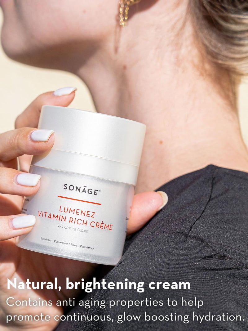 SONAGE Lumenez Vitamin Facial Cream: Daily Restorative Moisturizer with Vitamin C | Hydrating Cream for Dry Skin - Image 4
