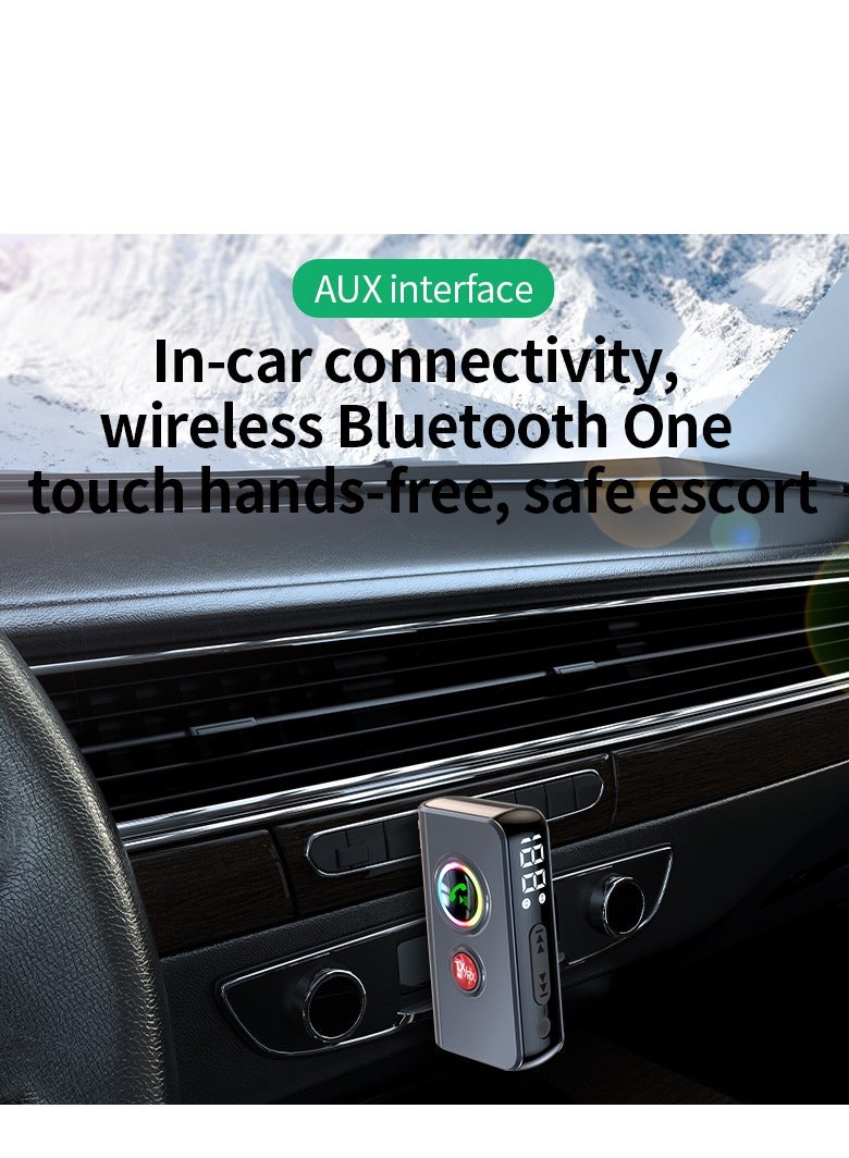 GULFLINK Bluetooth Transmitter Receiver With Microphone, Bluetooth 5.4 Wireless 3.5mm AUX Audio Adapter Low Latency for TV/Home Sound. - Image 2