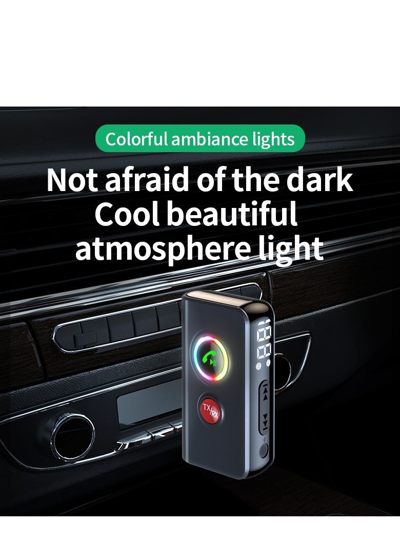 GULFLINK Bluetooth Transmitter Receiver With Microphone, Bluetooth 5.4 Wireless 3.5mm AUX Audio Adapter Low Latency for TV/Home Sound. - Image 3