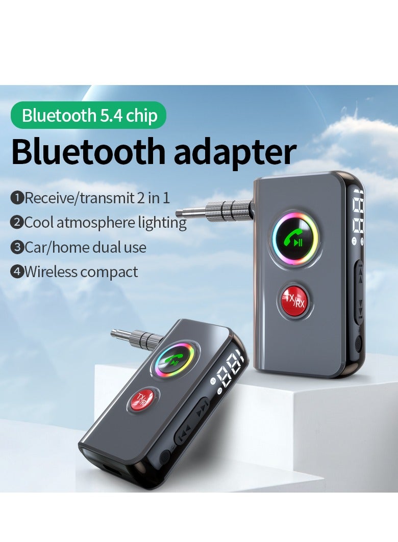 GULFLINK Bluetooth Transmitter Receiver With Microphone, Bluetooth 5.4 Wireless 3.5mm AUX Audio Adapter Low Latency for TV/Home Sound. - Image 5