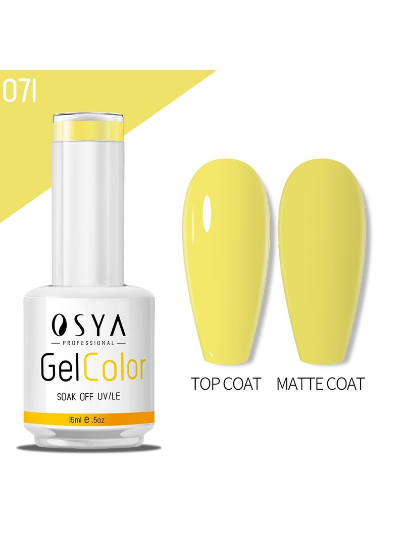 OSYA - gel Nail Polish Collection Soak Off UV&LED CANNI OUTPUT Gel polish 15ml (071) - Image 1