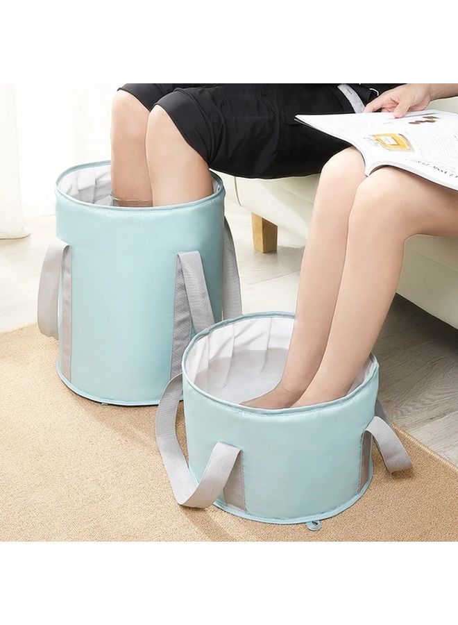 Large Pink Foldable Foot Bath Portable Soaking Tub for Travel Camping No Electricity - Image 2