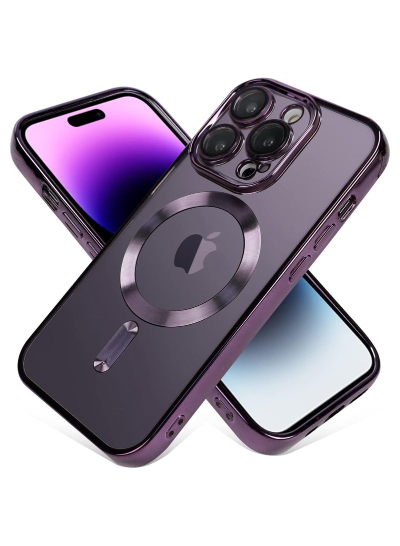 FARROBIZZ Case Compatible for iPhone 14 Pro Max with Camera Lens Protector (Compatible with MagSafe) Magnetic Anti-Scratch Shockproof Protective iPhone 14 Pro Max (6.7 Inch) Case for Women Men - Purple - Image 4