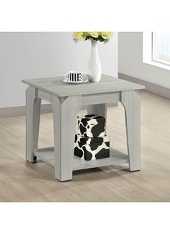 DANUBE HOME Edralin End Table Multifunctional Living Room Table Space Saving Side Table Modern Design Furniture for Home Bedroom 120x60x45 cm Timber White  - Image 2