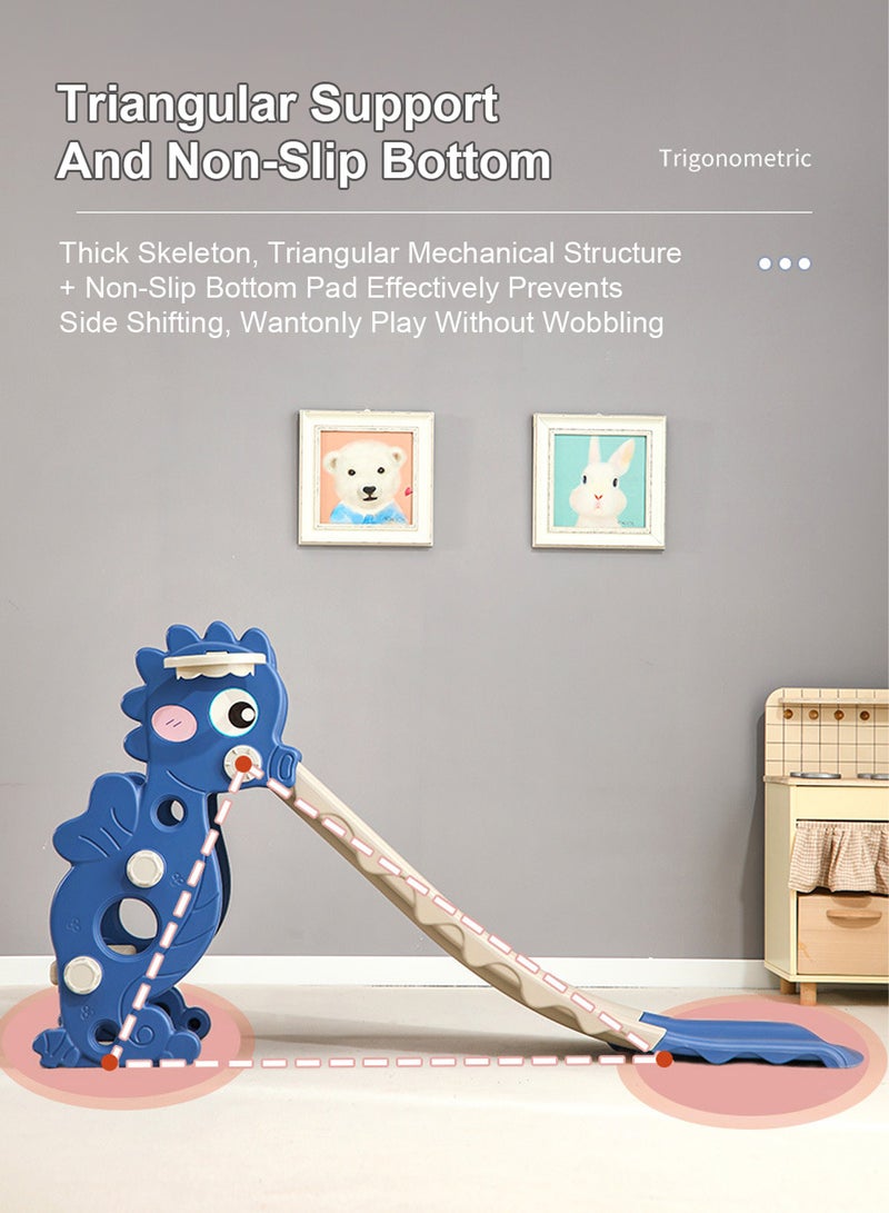 ما بيبي زحليقة للأطفال من عمر 1 إلى 3 إلى 5 سنوات زحليقة فردية للأطفال داخل المنزل وخارجه ألعاب صغيرة للملاعب مع إطار كرة سلة - Image 2