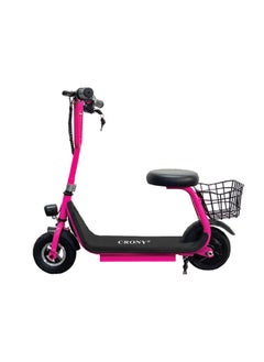 Crony JL005-03 Pink Kids Electric Scooter LED Headlamps 250W 36V4.8AHresistant anti slip rubber tire 60kg Drum brakes Iron Frame Material E Scooter Electric skateboard E-Bike Brushless Luggage Tray  - Image 1