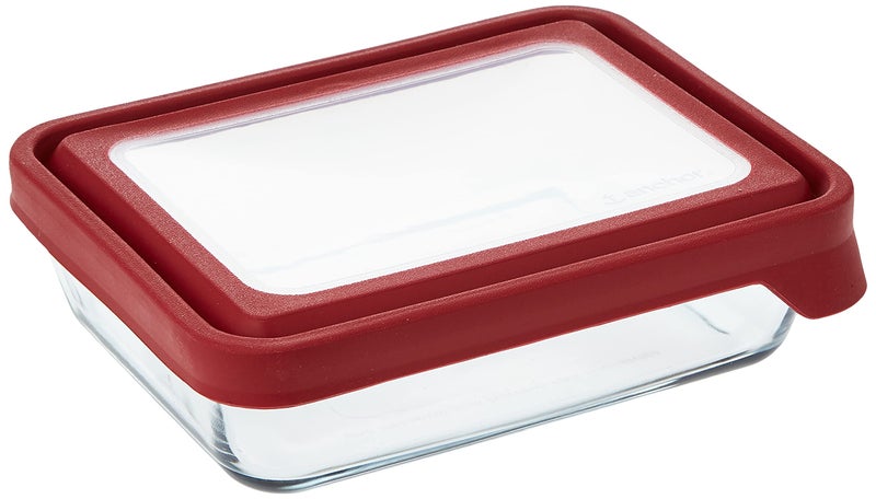 Anchor Hocking TrueSeal Glass Food Storage Container with Lid, Cherry, 6 Cup - - Image 5