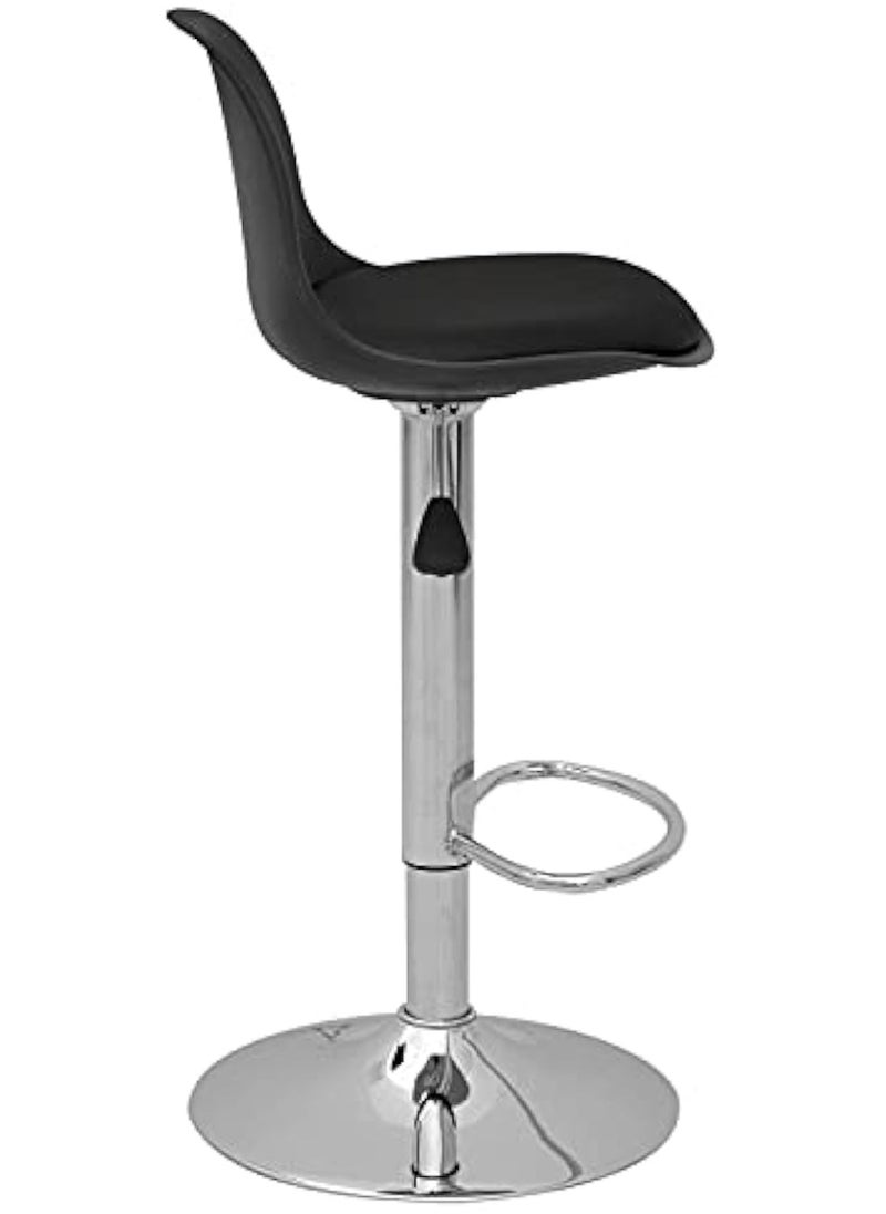 MAPLE HOME DECORATION Maple Home Decoration Swivel High Chair Bar Stool Adjustable Up Down Stainless Steel Base Office Restaurant Furniture (Black  - Image 5