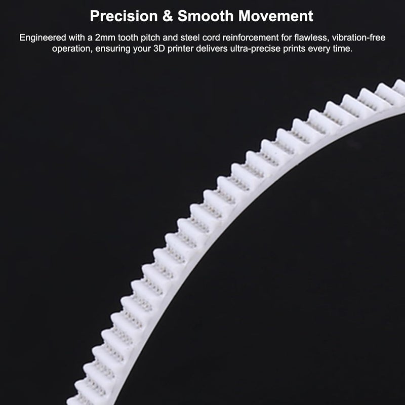 33ft 2GT Open Ended PU Timing Belt 6mm Width 2mm Pitch Steel Cord Reinforcement - Image 3