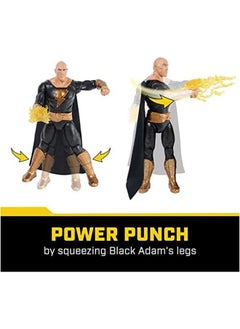 DC Comics Power Punch Black Adam 12 Inch Action Figure 20 Plus Phrases And Sounds Lights Up With 2 Accessories Black Adam Movie Collectible Kids Toys For Boys And Girls Ages 3 And Up  - Image 2