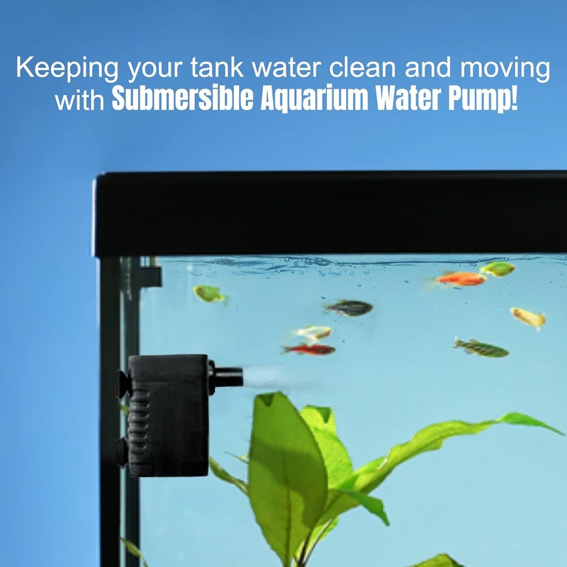 SunGrow Cat & Dog Waterer Fountain Replacement Pump, Submersible Aquarium Water Pump, 3 Watts, With Power Cord, Supports Small 3-5 Gallons Tank - Image 3