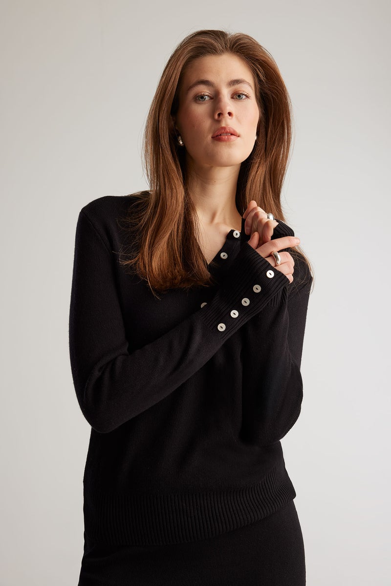 DeFacto Woman Regular Fit Polo Collar Basic Knitwear Pullover  - Image 3