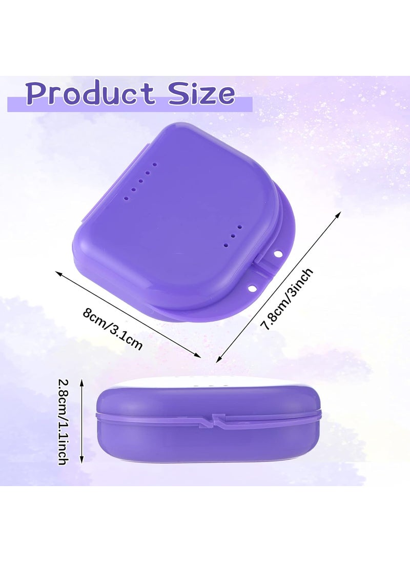 Nuenen Nuenen 180 Pcs Retainer Case with Vent Holes Mouth Guard Container Case Dental Storage Container Multicolor Dental Retainer Box for Office Travel Household 9 Colors Fresh Color  - Image 2