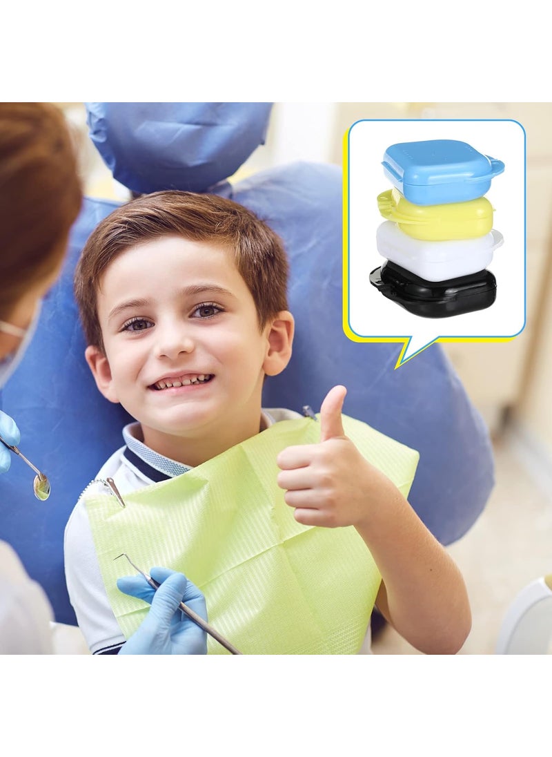 Nuenen Nuenen 180 Pcs Retainer Case with Vent Holes Mouth Guard Container Case Dental Storage Container Multicolor Dental Retainer Box for Office Travel Household 9 Colors Fresh Color  - Image 5
