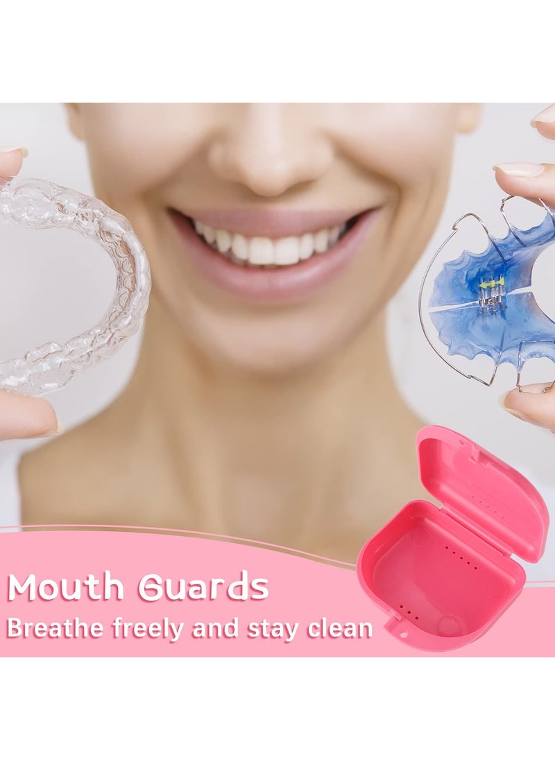 Nuenen Nuenen 180 Pcs Retainer Case with Vent Holes Mouth Guard Container Case Dental Storage Container Multicolor Dental Retainer Box for Office Travel Household 9 Colors Fresh Color  - Image 4
