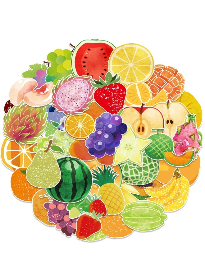 Various Fruit Stickers for Teens Boy Girls Kids 50 Pcs Waterproof Stickers for Laptop Computer Phone Tablet Scrapbook Flasks Water Bottle Bike Notebook Cup Trendy Decals Pack for Gift - Image 1