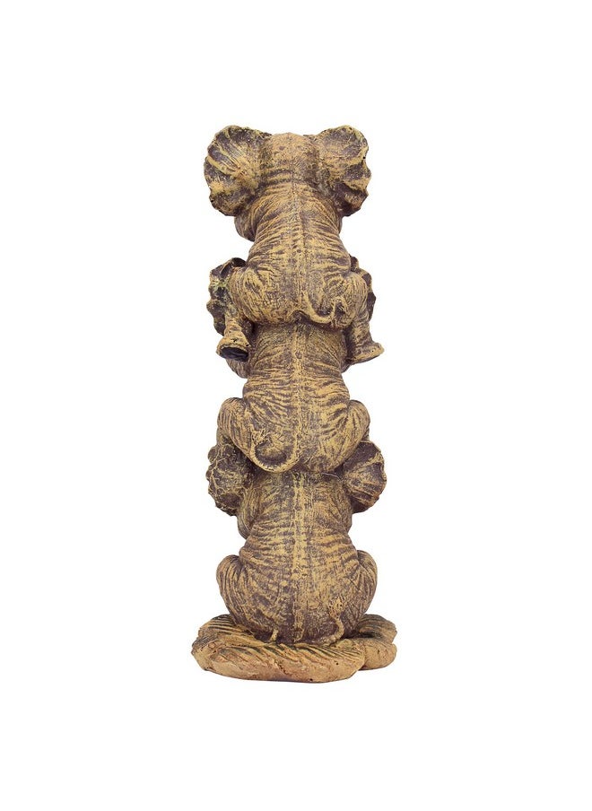 Design Toscano - Design Toscano NG33769 Hear-No, See-No, Speak-No Evil Stacked Elephants Collectible Statue, Single,Medium - Image 1