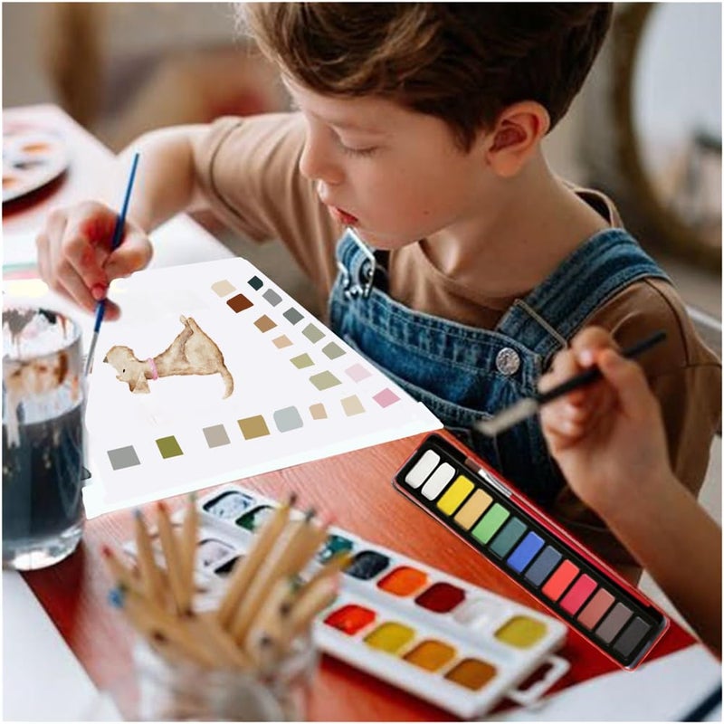 Oyvoyv Watercolor Workbooks With 12 Illustractions Beginner Friendly Coloring Book Painting Kit Easy Nature Scenes Paint Set For Creative Exploration Gift For Adults Teens (Seaside  With Palette) - Image 5
