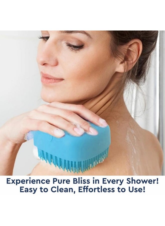 GUBB Silicone Exfoliating Bath Brush For Deep Cleansing - Scalp & Body Cleanser With Shower Gel Dispenser - Innovative Shower Brush For Invigorating, Refreshing Shower Experience - Gentle Silicone Bristles For Spa-Like Exfoliation And Deep Cleaning(Random Colors)  - Image 2