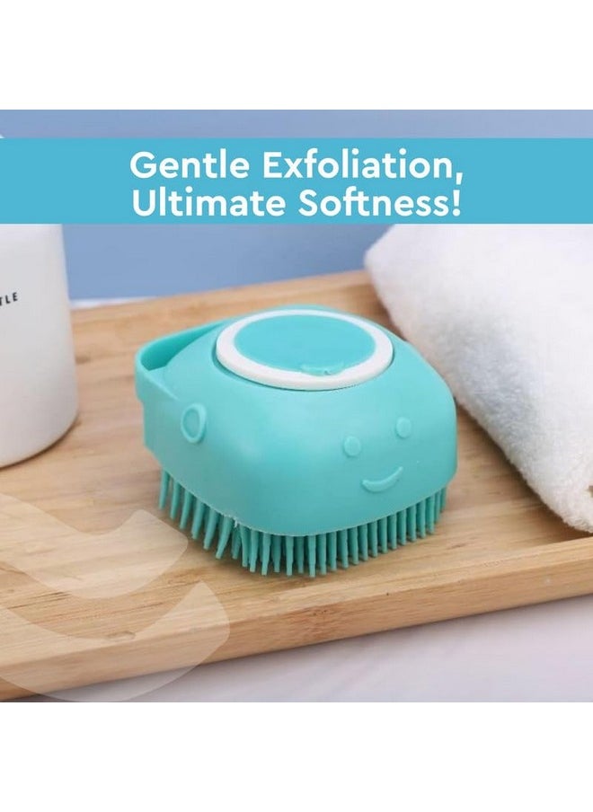 GUBB Silicone Exfoliating Bath Brush For Deep Cleansing - Scalp & Body Cleanser With Shower Gel Dispenser - Innovative Shower Brush For Invigorating, Refreshing Shower Experience - Gentle Silicone Bristles For Spa-Like Exfoliation And Deep Cleaning(Random Colors)  - Image 4