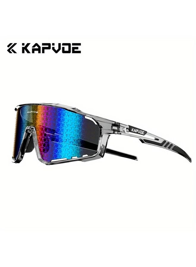 KAPVOE Carbon Fiber Cycling Glasses Outdoor Sports Road Bike Men Women Waterproof - Image 1