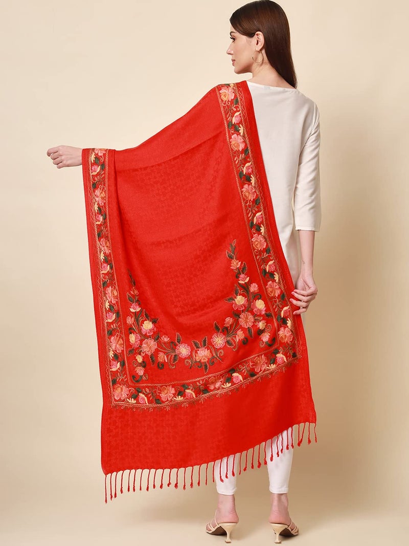 Pashmoda Women khushnuma Kashmiri Aari Embroidery Stole (Size: 71X203 CM) - Image 4