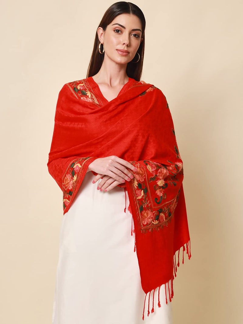 Pashmoda Women khushnuma Kashmiri Aari Embroidery Stole (Size: 71X203 CM) - Image 2