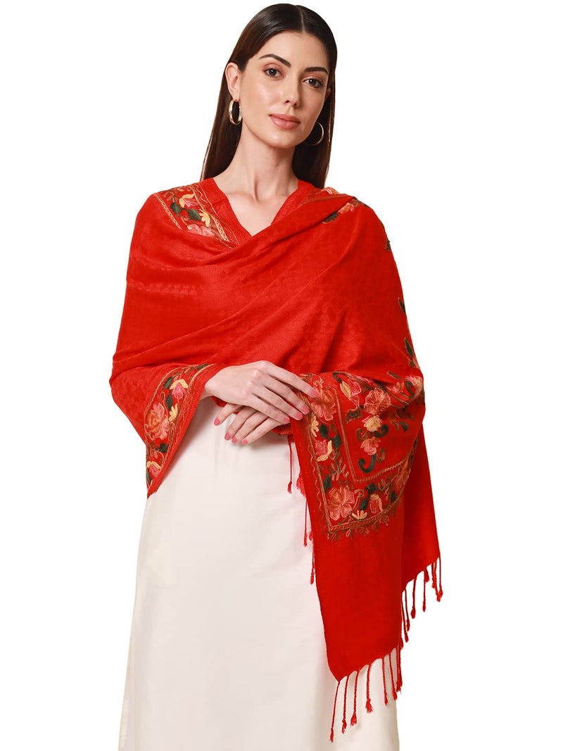 Pashmoda Women khushnuma Kashmiri Aari Embroidery Stole (Size: 71X203 CM) - Image 1