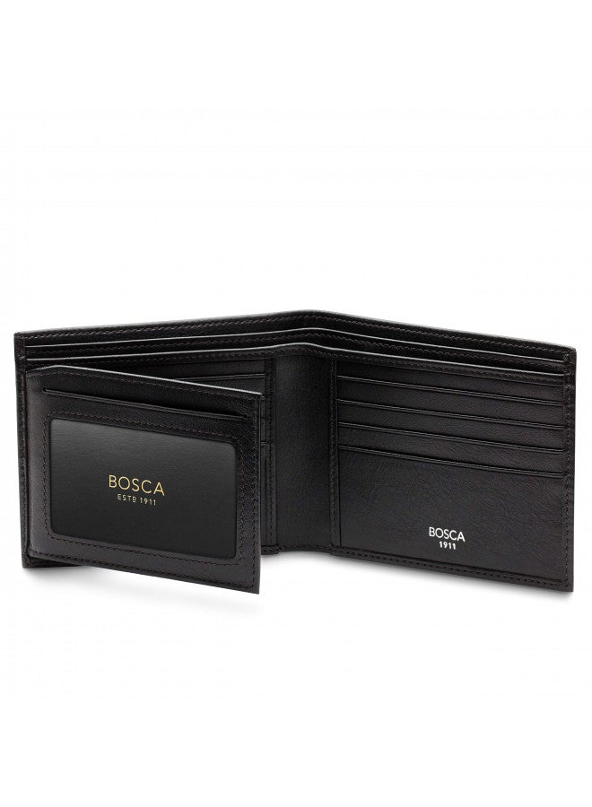 Bosca Nappa Vitello Collection - Continental ID Wallet Black Leather One Size - Image 3
