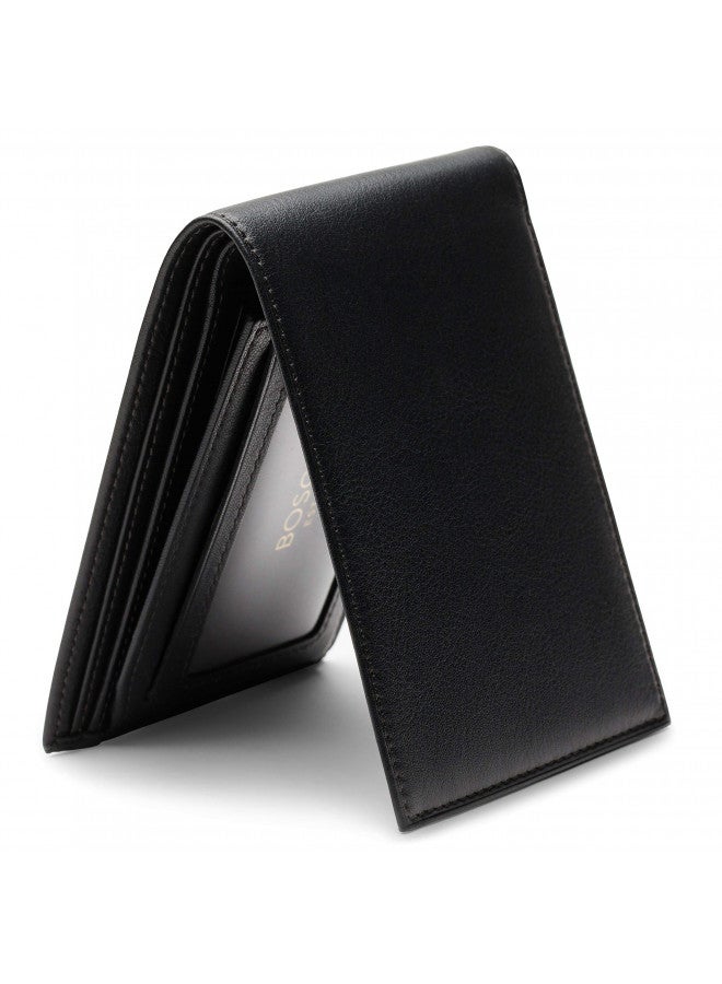 Bosca Nappa Vitello Collection - Continental ID Wallet Black Leather One Size - Image 1
