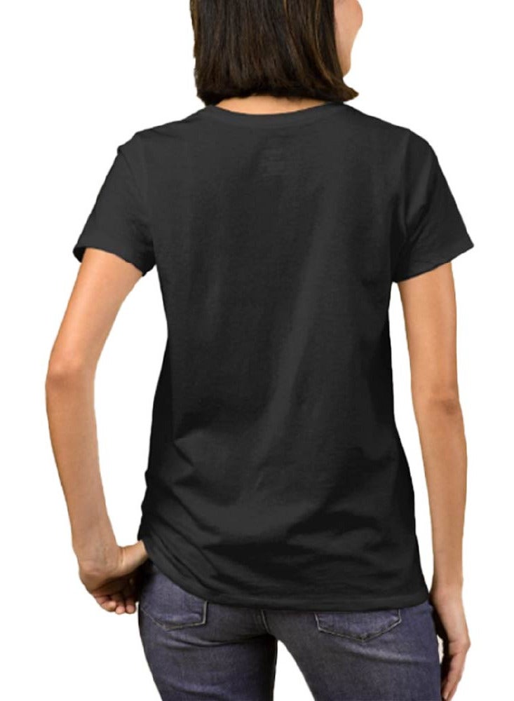 PRINTSHOP4ME Women's Habibi Dubai Cotton T-Shirt - Habibi come to Dubai T-Shirt for Women's - Round Neck Short Sleeve Habibi Women's T-Shirt - Habibi Dubai Themed - Image 2