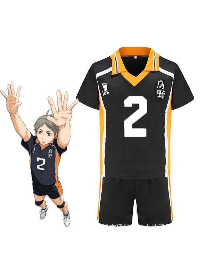 NIBEMINENT زي تنكر كرة الطائرة للأولاد، زي تنكر هيوري هينا وهيوري كاجياما من مدرسة أونو الثانوية، وجميع زي الفريق - Image 1