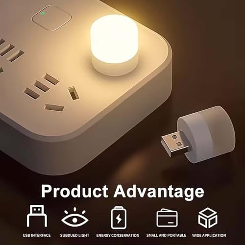 ascension USB Night Light, Plug in Small Led Nightlight Mini Portable for Pc Car Bulb Indoor Outdoor Camping Reading Sleeping Warm White (1) - Image 4