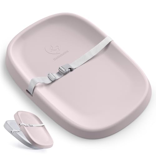 Bellababy Baby Changing Pad, Waterproof & Non-Slip, Soft, Easy to Clean, Lightweight, Portable, Polyurethane (PU), 27.6 * 19.2 * 2.9 inches, Pink - Image 1