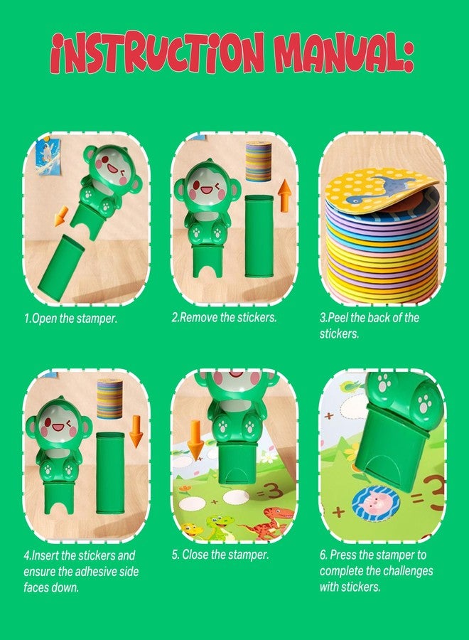 Brainloop Stamp On Macha, The Monkey, Sticker Stamp and Activity Pad with 10 Pages, 100 Stickers, 1 Stamp Toy Collectible Figure, Fun Learning Activity, Return Gifts for Children from 3 Years - Image 4