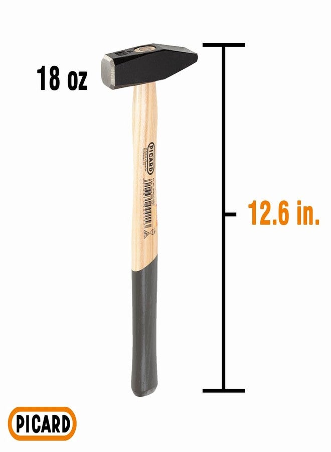 Picard Riveting Hammer 500g - German Pattern, Black Powder-Coated Alloy Steel Head, Ring Wedge Fixture for Secure Connection, Hickory Handle, Industrial-Grade Tool, 0000102-0500 - Image 5