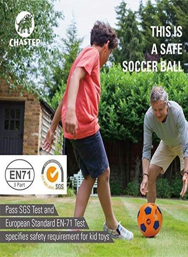 Chastep Sports Foam Soccer Ball for Kids or Beginner, 8“ Sponge Soccer Ball, Safe & Soft Kick Play (Orange/Blue) - Image 5