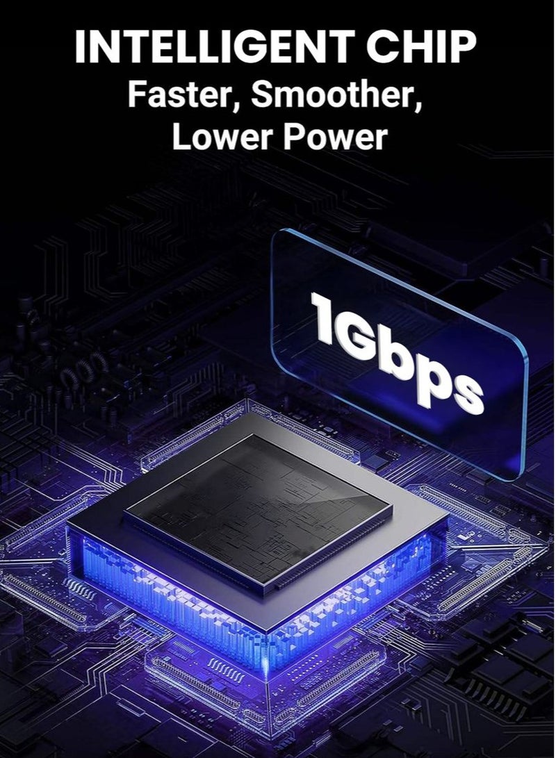 تي بي بردج محول إيثرنت USB 3.0 بسرعة 1000 ميجابت في الثانية بهيكل معدني من الألومنيوم، محول شبكة جيجابت USB 3.0 بسرعة 1000 ميجابت في الثانية إلى RJ45 إلى LAN، متوافق مع أجهزة MacBook iMac PC Switch Surface Pro Windows Mac OS/IOS Linux والمزيد - Image 3