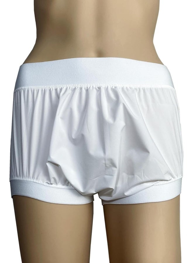 AQX Cloth Diaper Covers for Adults, Reusable Waterproof Underwear for Incontinence Leak Proof High Waist Plastic 4 Pack (Black and White, L) - Image 2