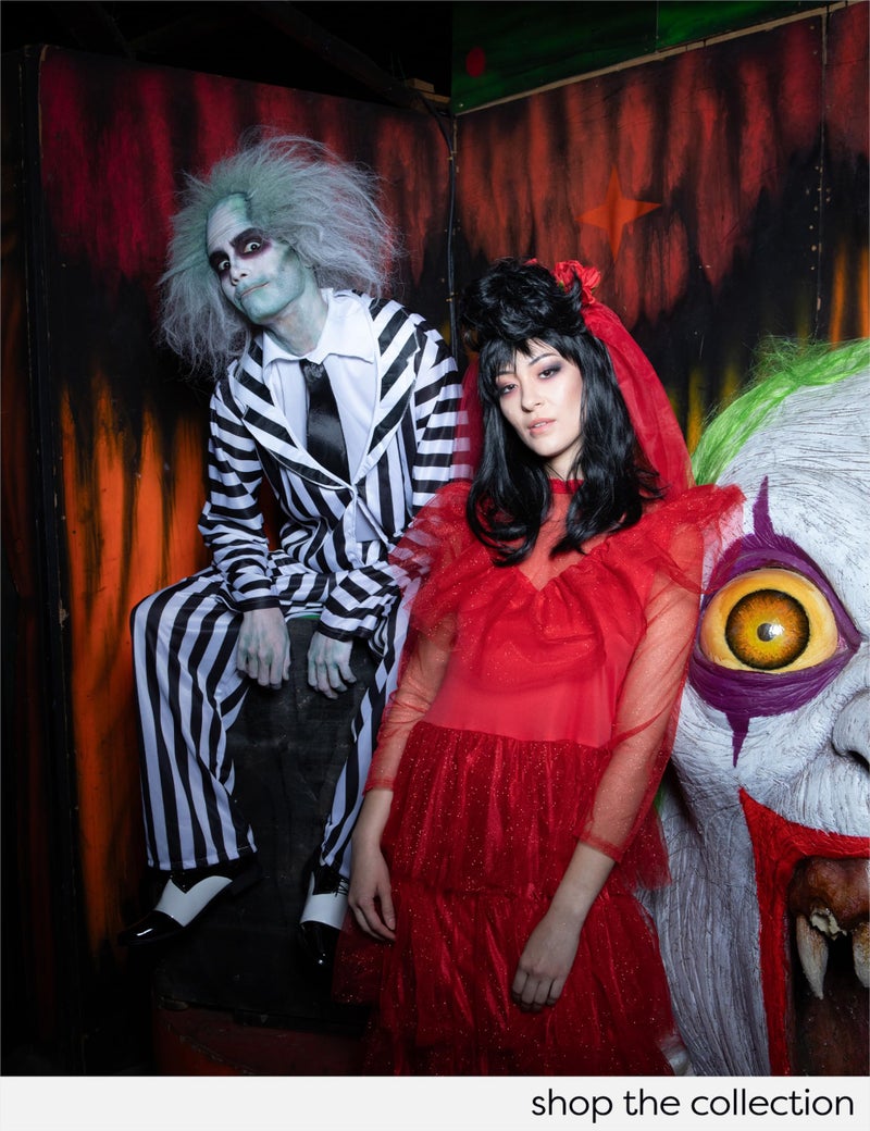 Rubies mens Beetlejuice Deluxe Adult Sized Costumes, Black/White, Standard US - Image 5