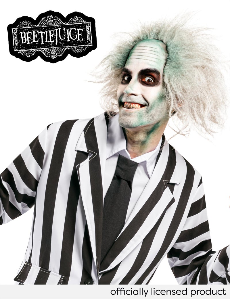Rubies mens Beetlejuice Deluxe Adult Sized Costumes, Black/White, Standard US - Image 4