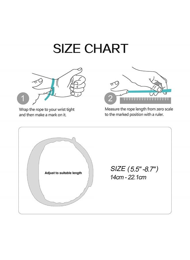 Tersely (2 Pack) Alpine Loop Nylon Band Compatible with Apple Watch Ultra 42mm 44mm 45mm 49mm,Adjustable Sport with Titanium G-Hook Braided bands for iWatch Series 8/7/6/5/4/3/2/1/SE  - Image 4